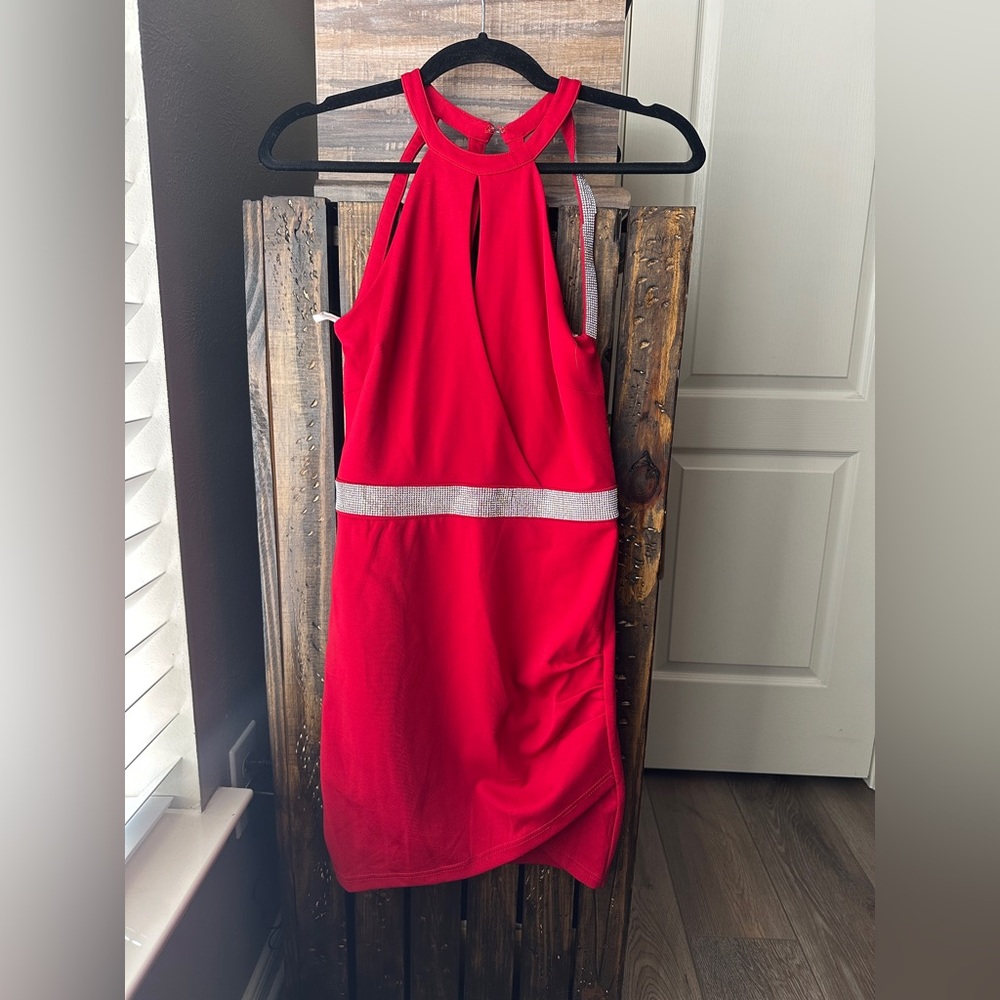 Red sexy cocktail dress